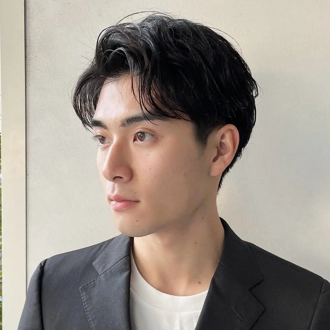 アップバング無造作ビジネスマッシュ：メンズ・ビジネスビューティーBOXヘアカタログ