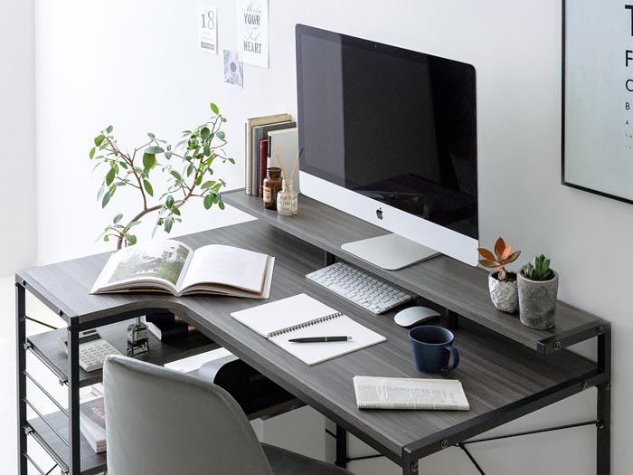 120cm幅タイプL字デスク merrily メラリーディスプレイ棚付き家具・インテリア通販公式 エアリゾーム