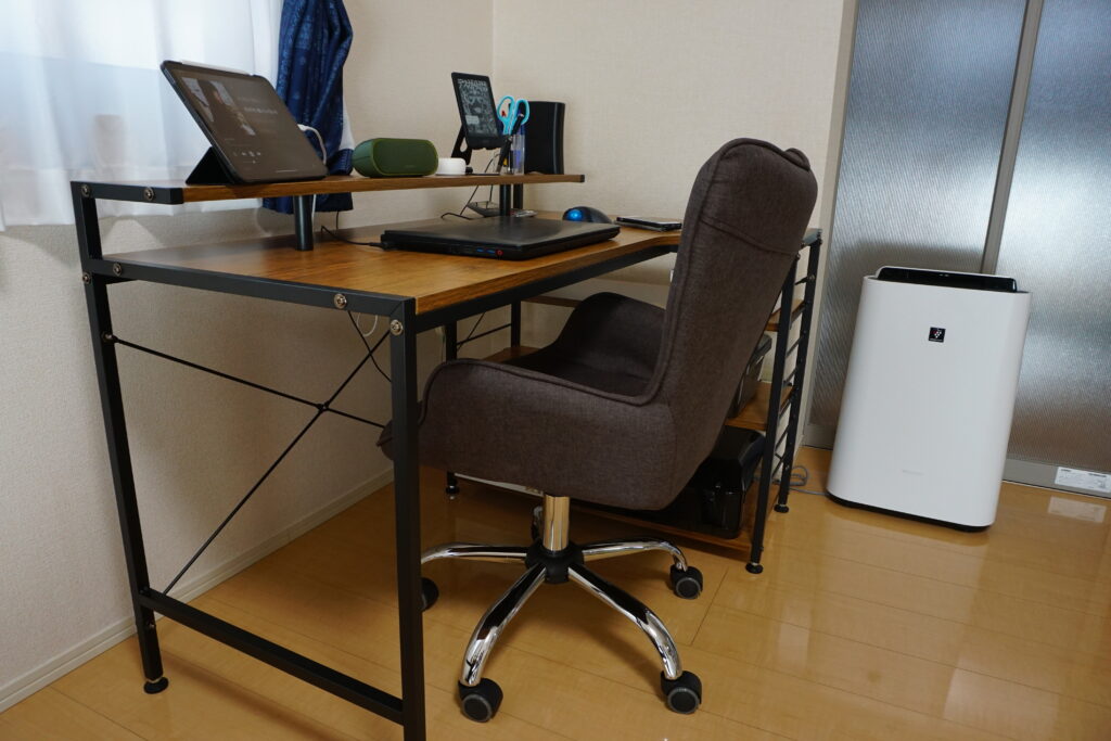 Amazonエア・リゾーム パソコンデスク デスク 机 l字 勉強机 おしゃれ ラック付き 収納棚付き 120cm幅 merrilyブラウン×ブラックパソコンデスク文房具・オフィス用品