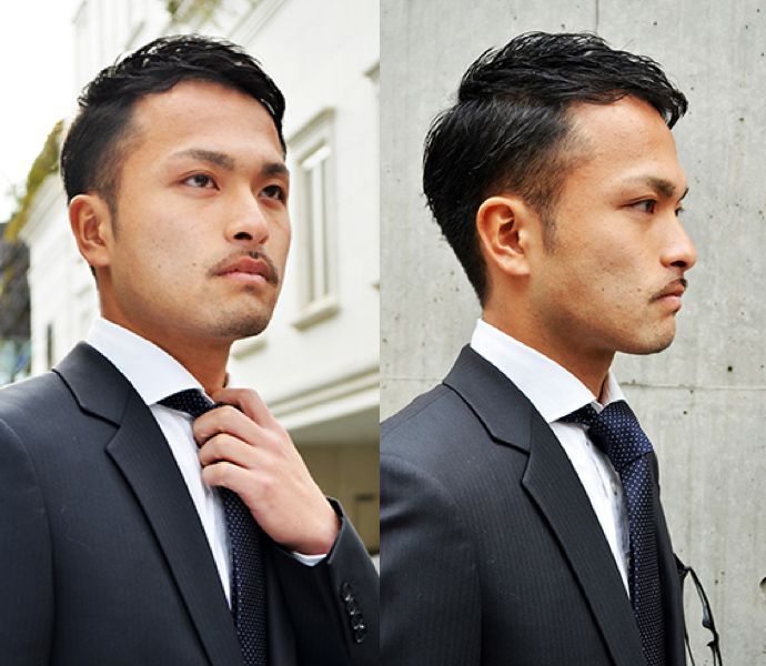 メンズショート メンズカラー ビジネスマン４０代福岡市南区高宮駅近くの美容室、理容室「オアシス」野間の個室ヘアーサロン