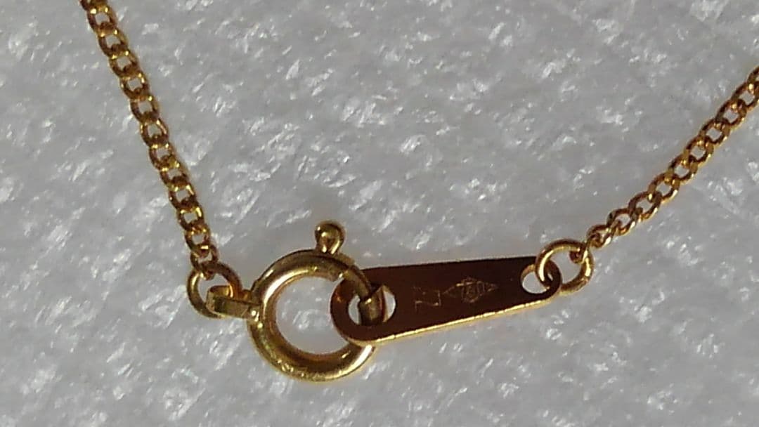 K18 18金ネックレス 0.7g 750 750の刻印は偽物？刻印の意味や