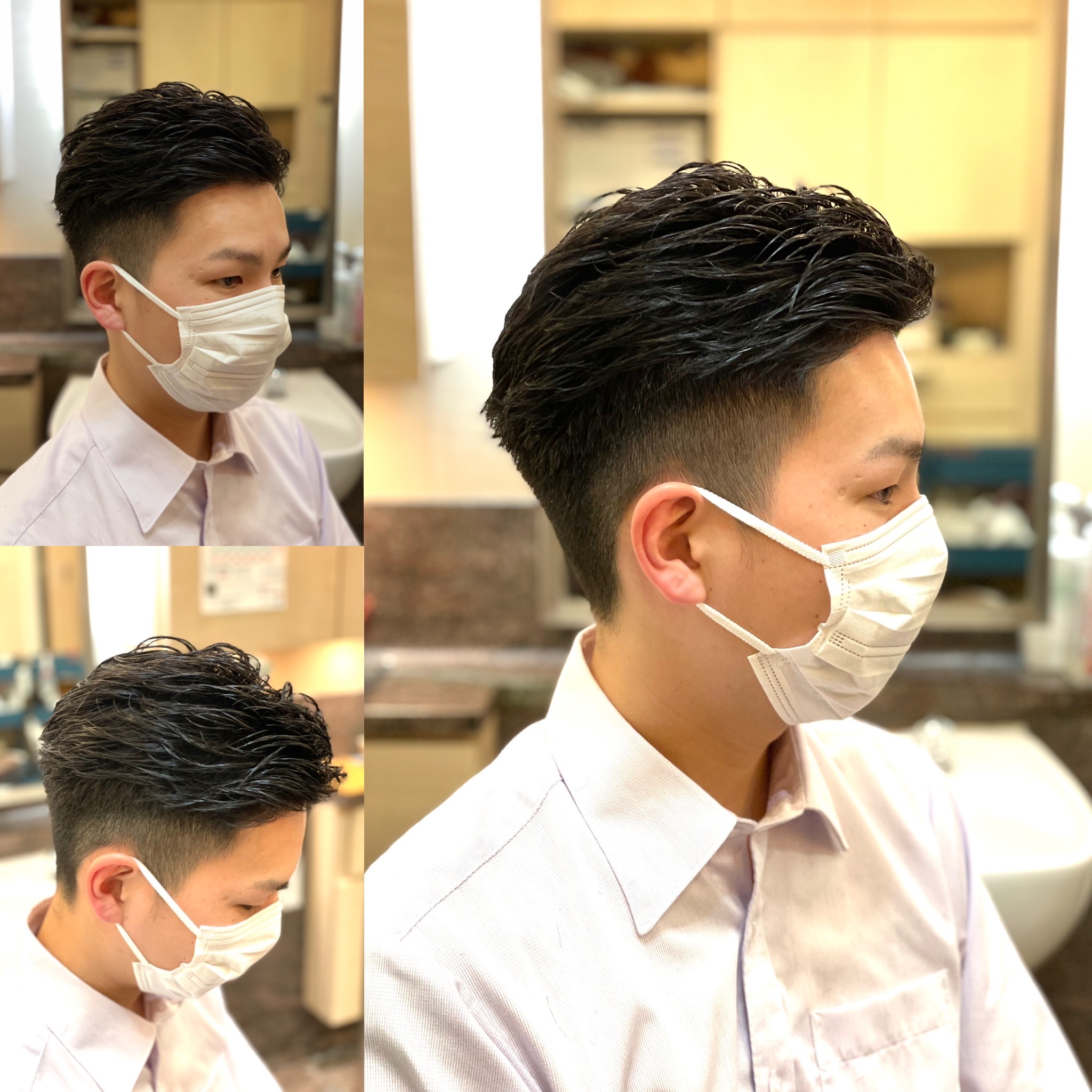 メンズパーマ ポイントパーマ でトップのボリュームが1日続く。スタイリングが上手な方はやっている。渋谷駅徒歩1分！髪質改善でツヤ髪になれる人気美容院 美容室 LUXY ラグジー