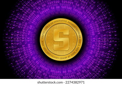 仮想通貨取引デスク 抽象概念イラスト ビットコイン・フューチャー・プラットフォームPremiumベクトル素材