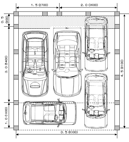 カーポート2台用のサイズ 高さ・幅・奥行き は何メートル必要？ -カーポート選びの達人 おすすめカーポート情報
