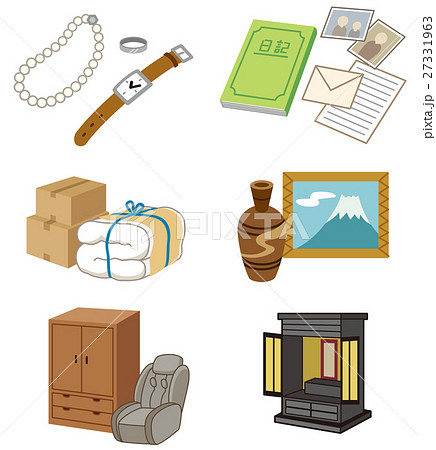 家具家電などの遺品整理をする男性の業者のイラスト素材83710980- PIXTA