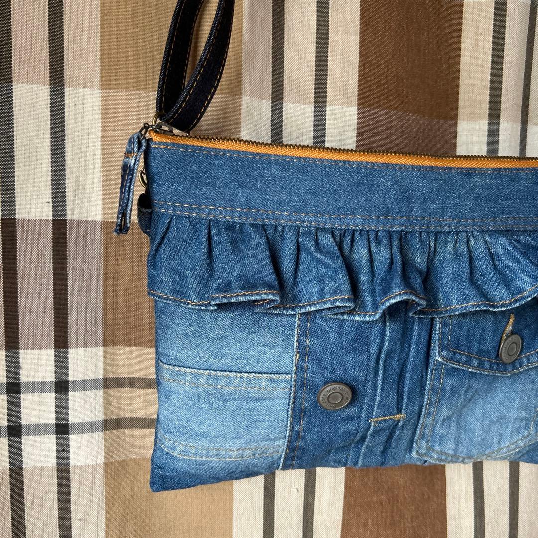 インド刺繍生地 サコッシュ ショルダーバッグ ハンドメイド ハート Mサイズ 縦長サコッシュ ショルダーバッグ インド刺繍