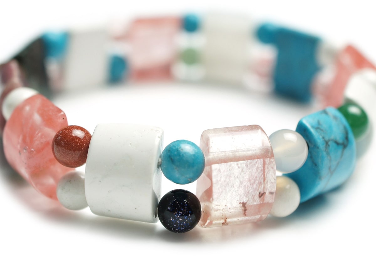 シリコンゴムの使い方販売天然石ビーズのブレスレットの作り方Pron