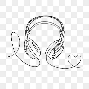 ヘッドホンのかわいい手書き風イラストアイコン可愛い絵文字アイコンイラスト『落書きアイコン』