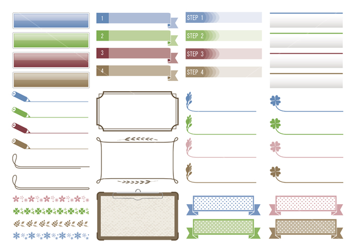 シンプルな見出しセットイラスト - No: 22212732無料イラスト・フリー素材なら「イラストAC」