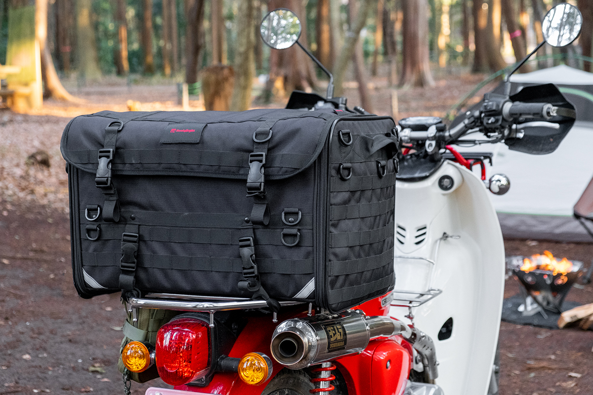 AmazonMAORANG FOR クロスカブ CC110 クロスカブ CC50 オートバイフロントフォークサドルバッグサイドツールバッグ 荷物サドルバッグポーチPUレザー用 Cross Cub CC110 CC50黒サイドバッグ・サドルバッグ車＆バイク