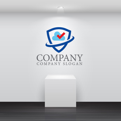 ロゴ販売サンプルです。警備・クラウド・曲線・ロゴ・マークデザイン251をイメージしたロゴデザインです