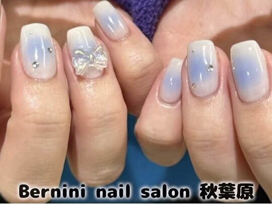 ネイルチップ ワンホンネイル 水色ネイル シンプルネイル オフィスネイル - メルカリ