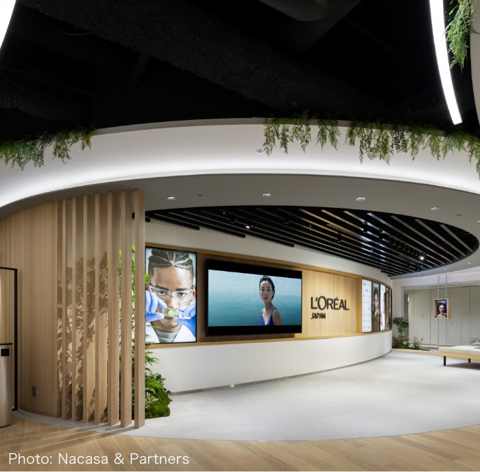 日本ロレアル本社オフィス 「ビューティーバレー」 - 株式会社YAMAGIWA