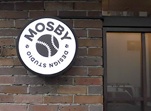 看板 電飾看板 壁面看板 丸型 三和サインワークス 440丸アルミLED