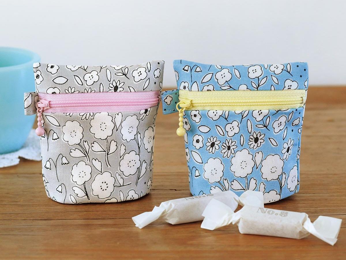 ミシンで作るファスナーポーチ たっぷりポーチ レッスン動画あり ～定番のたっぷり入るポーチ～手作りレシピクロバー株式会社