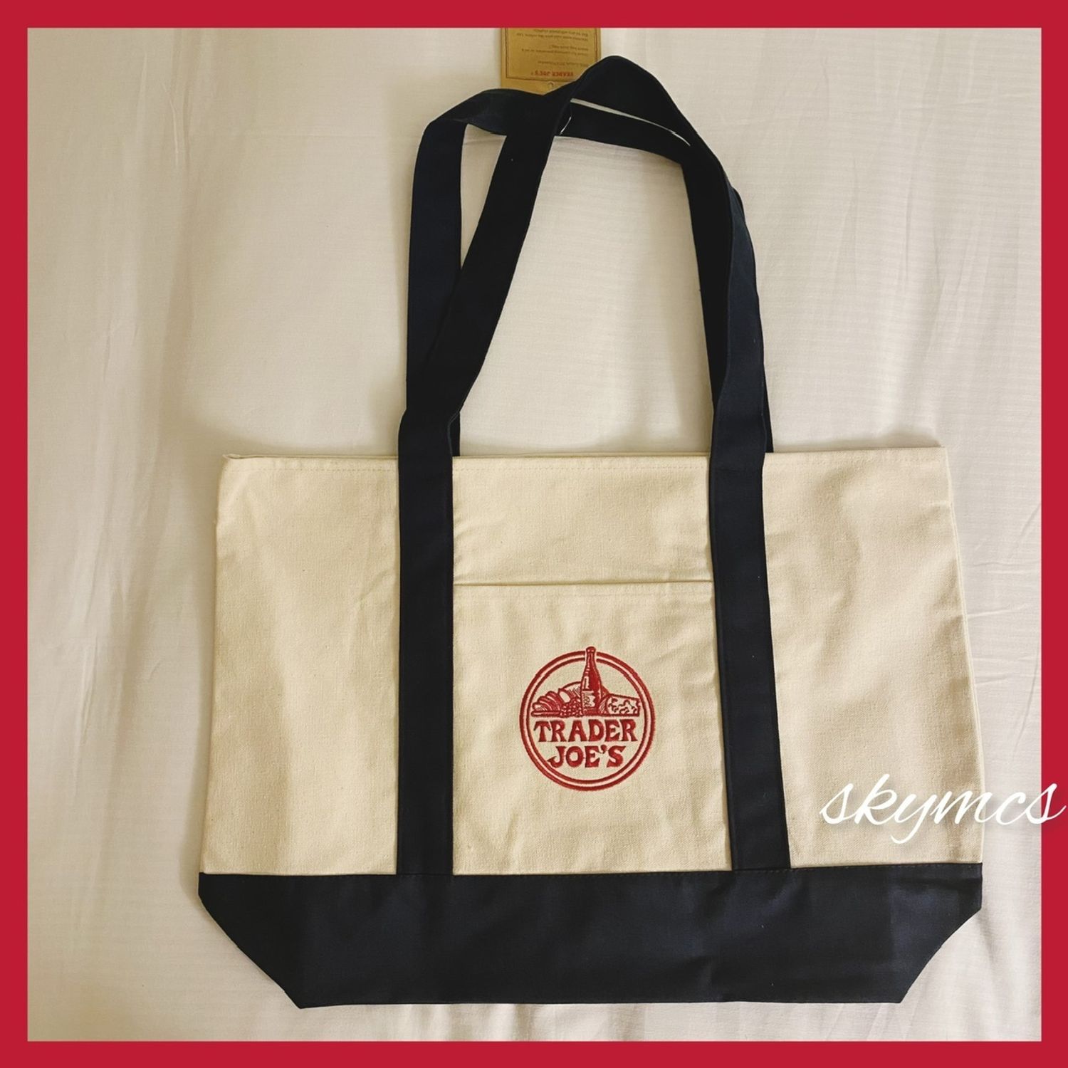 トレーダージョーズ Trader Joe's エコバッグ トートバッグ ホワイト