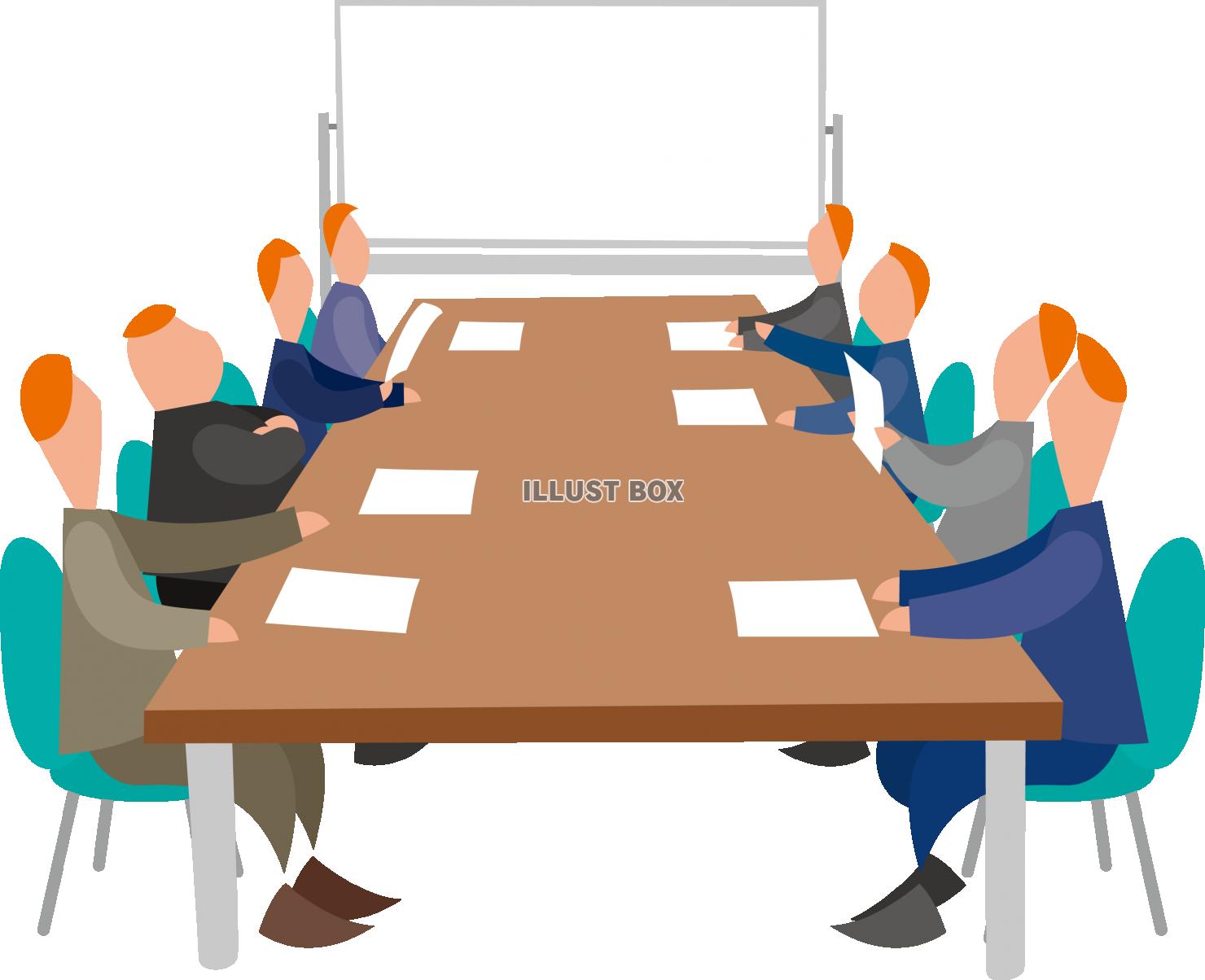 打ち合わせをしている女性2人イラスト