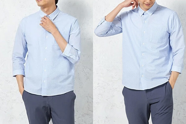 メンズ 夏 ビジネスカジュアル 豪華感ノーアイロン パーティー 婚約 赤 シャツ カジュアル 青 シャツ オールシーズン ビジネス紳士 ビジネス メンズイオンスタイルオンライン 衣料品・暮らしの品をネットでお買物
