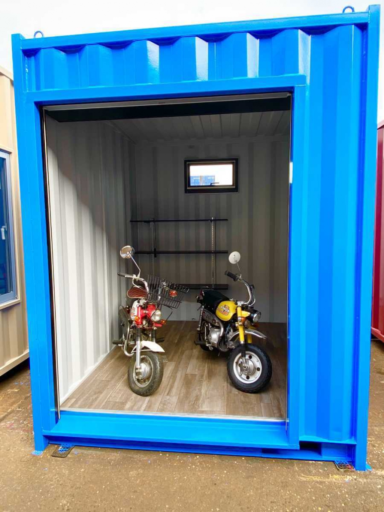 シャッター付 20フィート 海上コンテナ コンテナガレージ