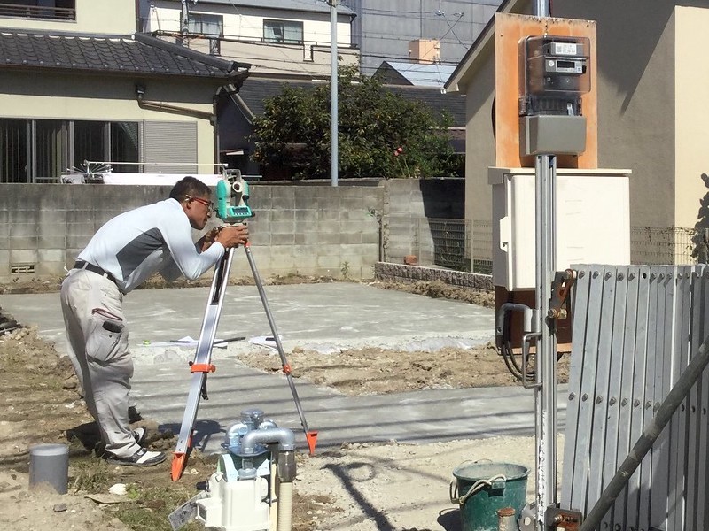 墨出し工事 通り芯設定茨城墨出しドットコム計測・建築測量・墨出し業者の 有限会社 軽部