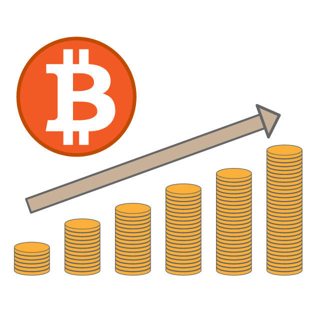 ビットコインのシルエット無料のAi・PNG白黒シルエットイラスト