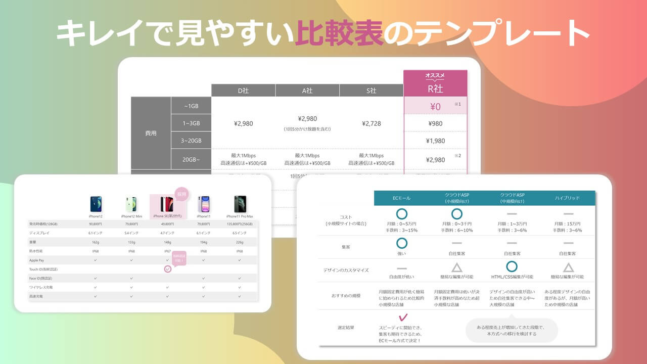 比較表の無料作成ツールCanva