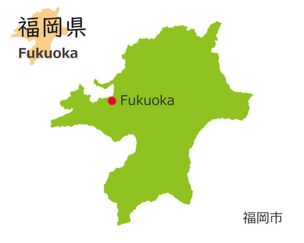 簡略化した福岡県の地図のイラスト商用OKの無料イラスト素材サイト ツカッテ