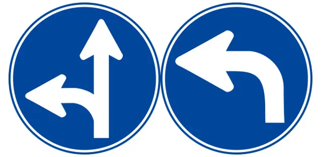 Q，この標識は「右折禁止」を意味している。⭕️or❌ ?? ▷正解は・ 「❌」です。 この標識は「車両横断禁止」です。🏍✖ 右折と横断って何が違うの？右折・交差点に対して走る方向を右に変えること 横断・道路に面した場所などに対して右へ入ること ２枚目
