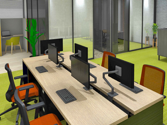 オフィスレイアウトはデスク配置が基本！業務効率の上がるレイアウトのコツとパターン事例集 - オーダー家具、インテリア通販のアーネインテリア 公式