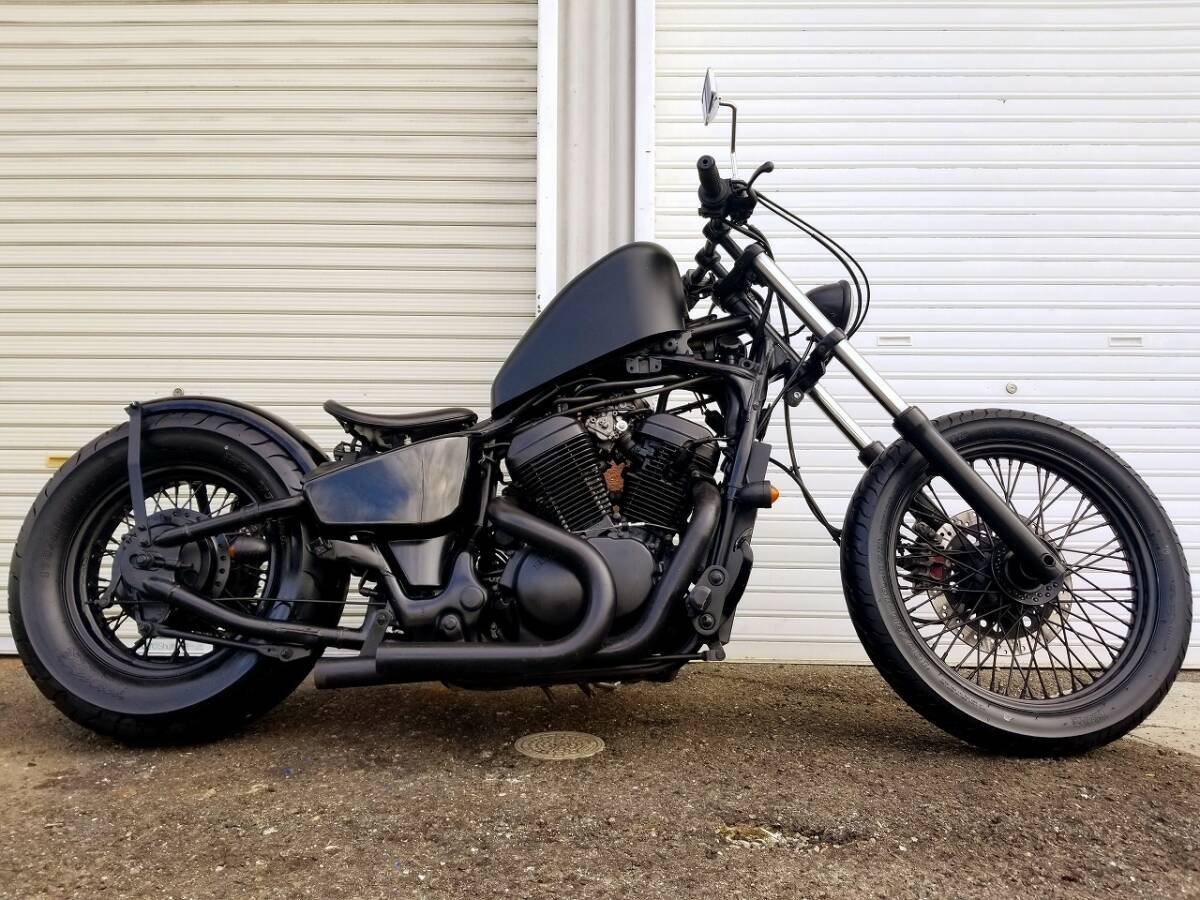 Steed400ファンネル化！最近Steedカスタムブームでしょうか❓ バッチリ仕上げてキャブもセッティングOKです♪更にもう一台仕上げちゃいます🤗ドラッグスター200ワイドホイールドラックスター400ドラッグスターカスタム＃国産アメリカン steed400 ワイドホイール