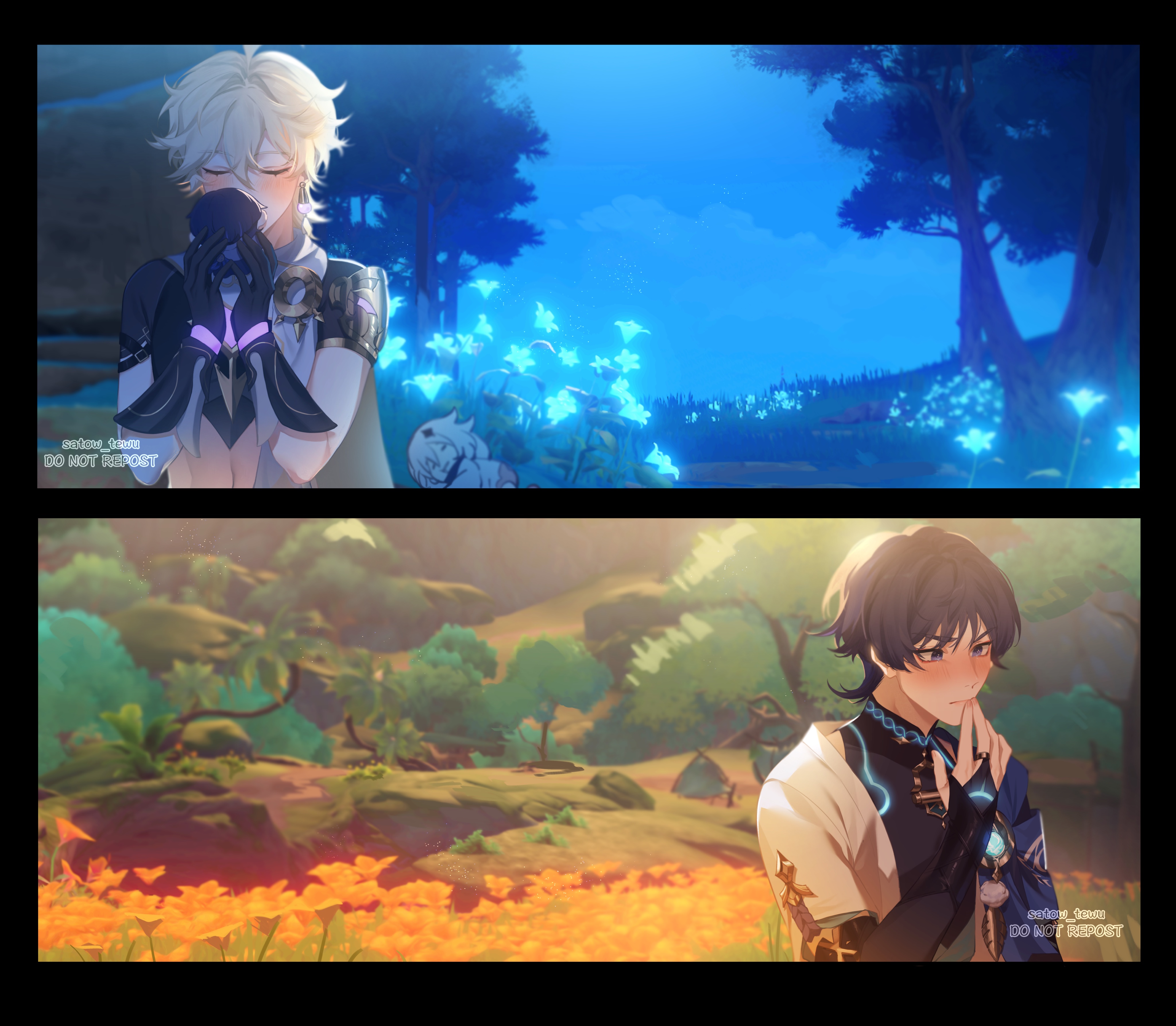 原神_空放 空スカ手描き 放浪者×空のヤツ、再喝。めちゃくちゃ捏造漫画。初めての挑戦多すぎて普通に無理だった。 原神原神イラスト空放浪者スカラマシュ二次創作 - YouTube