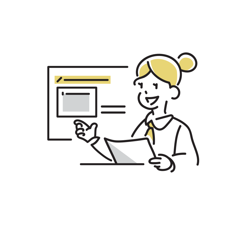 ホワイトボードと先生・プレゼンのアイコンフリーのアイコンイラスト素材 icon-pit