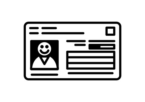 顔写真付き証明書イラスト無料イラスト・フリー素材なら「イラストAC」