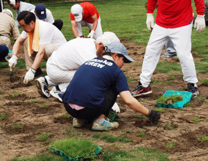 芝生休憩スペース・畳の会議室「在宅より快適なオフィス」 ジャパネットＨＤ公開：地域ニュース : 読売新聞
