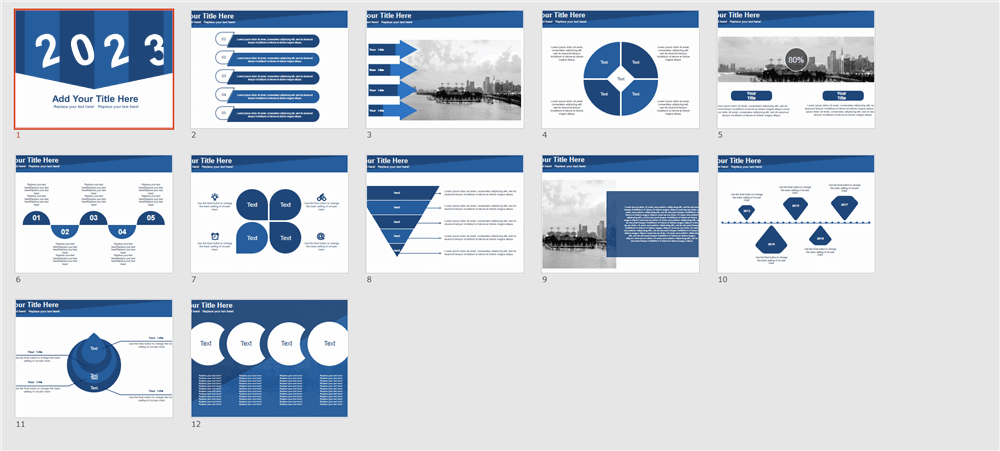 ビジネスおしゃれパワーポイント無料テンプレート