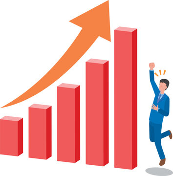 ビジネス業績アップ-青のイラスト素材24230593- PIXTA