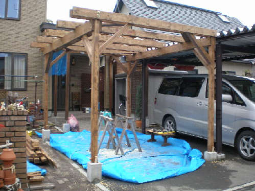 正規 LIXIL木製調 フーゴF2台用 カーポートを値引55%工事販売 - 東京神奈川千葉埼玉茨城