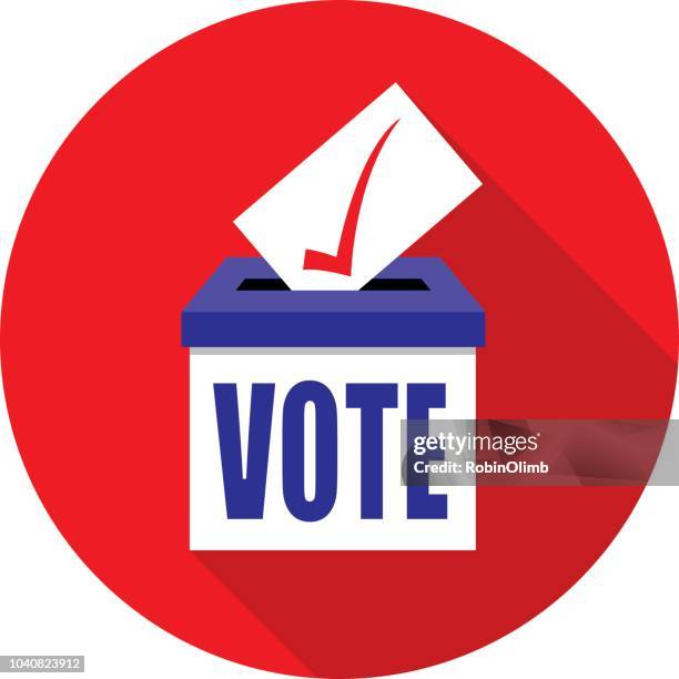 投票箱のアイコン アウトライン ベクトル 社会投票 人々の調査Premiumベクトル素材