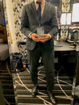 UNIQLOのスーツジャケットを使った「ビジネスカジュアル」のメンズ人気ファッションコーディネート - WEAR