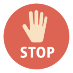 立ち入り禁止マークのシルエット02無料のAi・PNG白黒シルエットイラスト