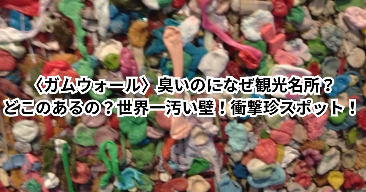 シアトル名物「チューインガムの壁」重くなりすぎ超危険、お掃除しましたU.S. FrontLineフロントライン