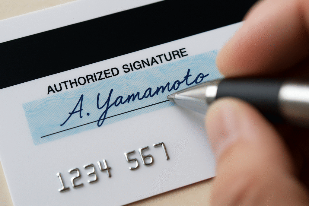 ビジネスカード裏面のサインはどう書く？ - 法人カードの署名欄・表記方法