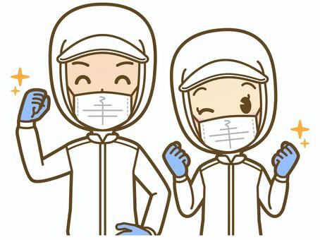 工場での組み立て作業たくさんの人で作業 - 産業イメージ 無料イラスト