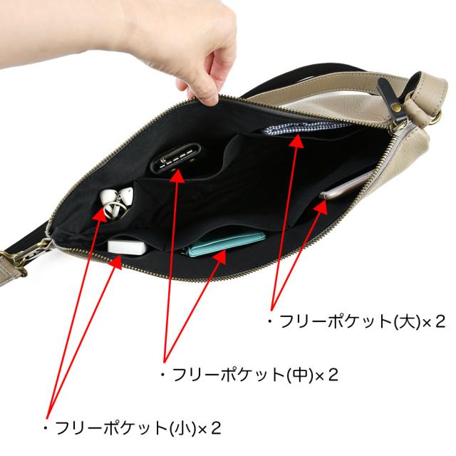 サコッシュ メンズ ショルダーバッグ レディース ポシェット レザー ミニショルダー フラットポーチ 帆布 斜め掛け 小さめ 旅行 シンプルPORTLA PL1101