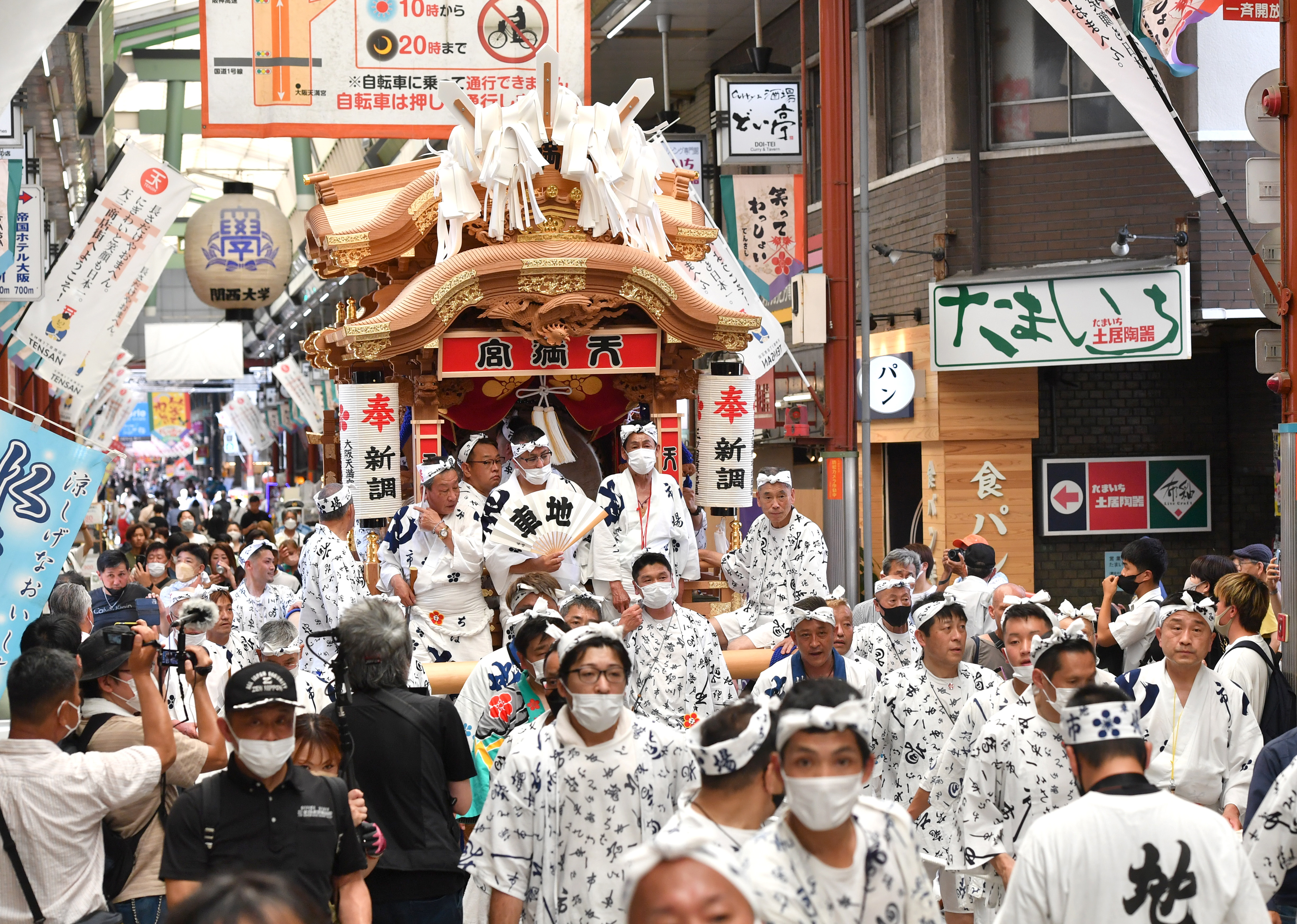 天神祭地車新調お披露目曳行