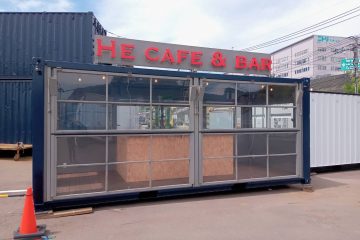 福岡支店のある福岡県内でイベント用店舗をコンテナハウスで設置させていただきました ^^ 前日の台風も問題なく過ぎ去りコンテナ の丈夫さにお客様も安心されてました！今週末からセレクトショップが開業されます ^^