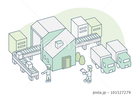 自動車組立ラインイラスト無料イラスト・フリー素材なら「イラストAC」