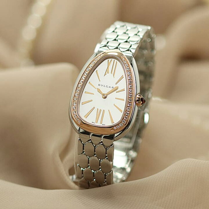 ブルガリ セルペンティ 103060 ブラック スピガシングルスパイラル ダイヤモンド ブラウン ピンクゴールド コンビモデル 新品未使用