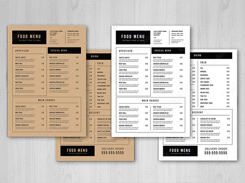 カフェから美容院まで 無料でオシャレなお品書きテンプレートでメニュー表を簡単に作る方法View Steal