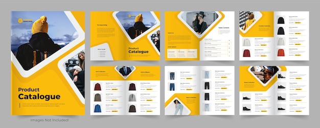 製品カタログのデザインまたはカタログ テンプレートPremiumベクトル素材